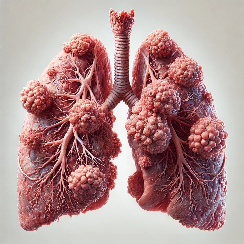 cáncer de pulmón con crecimiento tumoral
